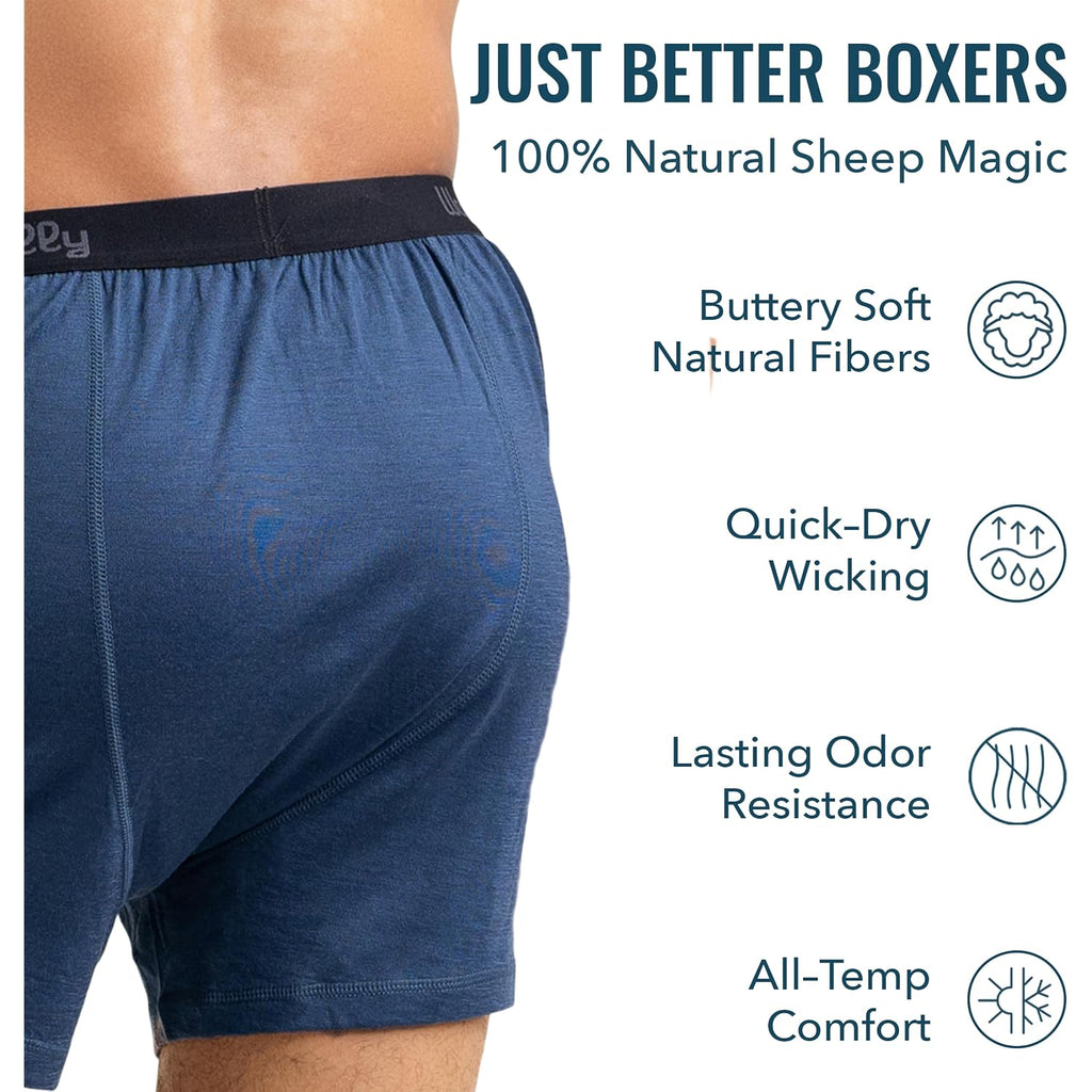 Men'S Merino Boxers By Woolly | Rws Certified | Soft, Stink Free, Seattle Designed