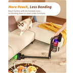 Eleckeys 650W Cordless Vacuum Cleaner For Home, Pet Hair & Hardwood Floors, 55Kpa Lightweight Vacuum Cleaners With 65 Mins Runtime, Self-Standing, Foldable Tube, Charging Dock & Anti-Tangle Brush