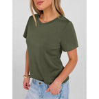 ANRABESS Women Short Sleeve Tops Summer Basic Tee Wrinkle-Free Trendy Cute T Shirts 2026 Spring Business Casual Outfits