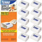 Terro Spider & Insect Trap, 10-Pack Sticky Glue Traps | Kills Roaches, Spiders, Ants, Cockroaches, Crickets, Indoor Bug Catcher Pest Control Traps, 4.25 In X 10 In, T3206-10