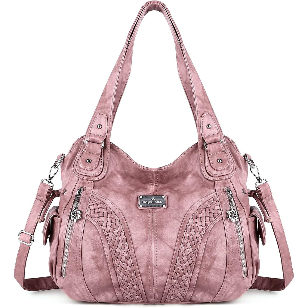 Purses And Handbags Women Fashion Tote Bag Shoulder Bags Top Handle Satchel Purses Washed Synthetic Leather Handbag