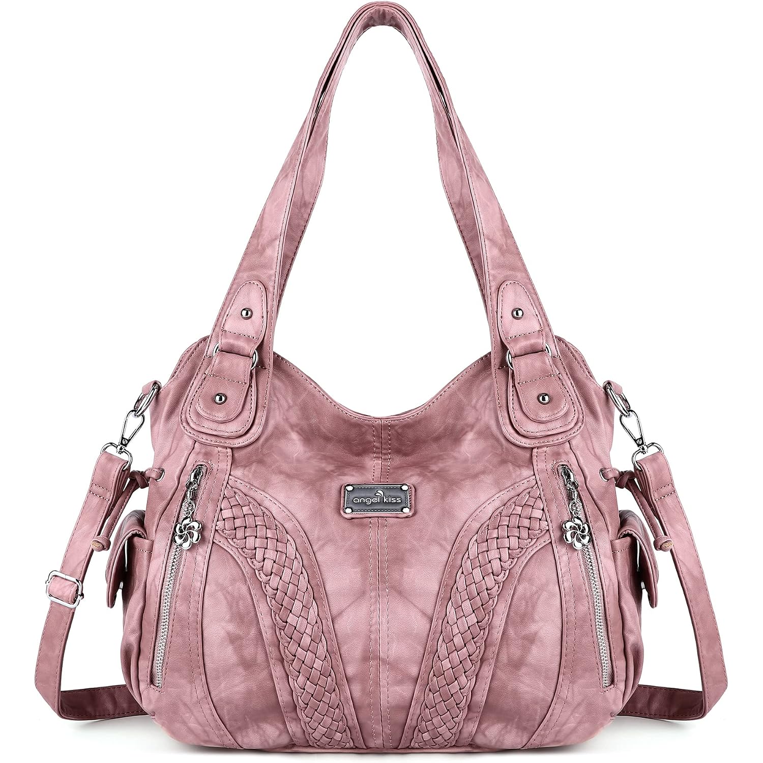 Purses And Handbags Women Fashion Tote Bag Shoulder Bags Top Handle Satchel Purses Washed Synthetic Leather Handbag