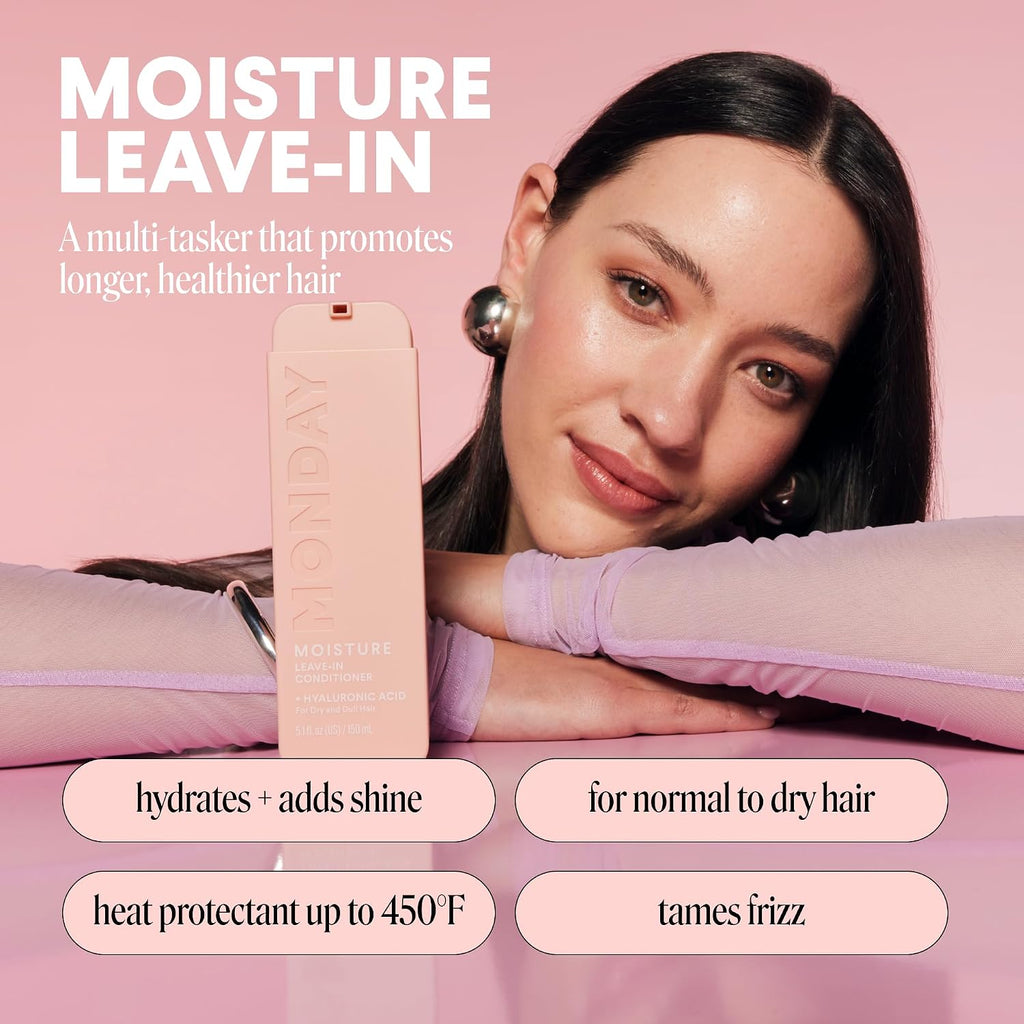 Monday Haircare Moisture Leave In Conditioner With Hyaluronic Acid, Jojoba & Almond Oil, Shea Butter& Wheat Protein For Dry & Dull Hair 150Ml