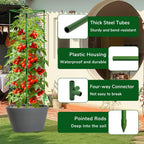 65 Inch 4 Pack Heavy Duty Tall Tomato Cages For Garden | Large Plant Support Stakes For Climbing Plants Heavy Vegetables, Adjustable Tomato Trellis For Outdoor Raised Garden Beds
