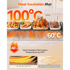 Warming Mat For Food Extra Long 43"X12" 600W Food Warming Mat Heat Resistant Pad,Chafing Dishes For Buffet 6 Temp 12 Hours,Child Lock,Food Warmers For Parties Buffet For Catering Gatherings