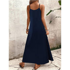 Gorglitter Women'S Sleeveless V Neck Oversized Maxi Long Dress Boho Bump Friendly Graphic Casual Beach Flowy Sun Dress