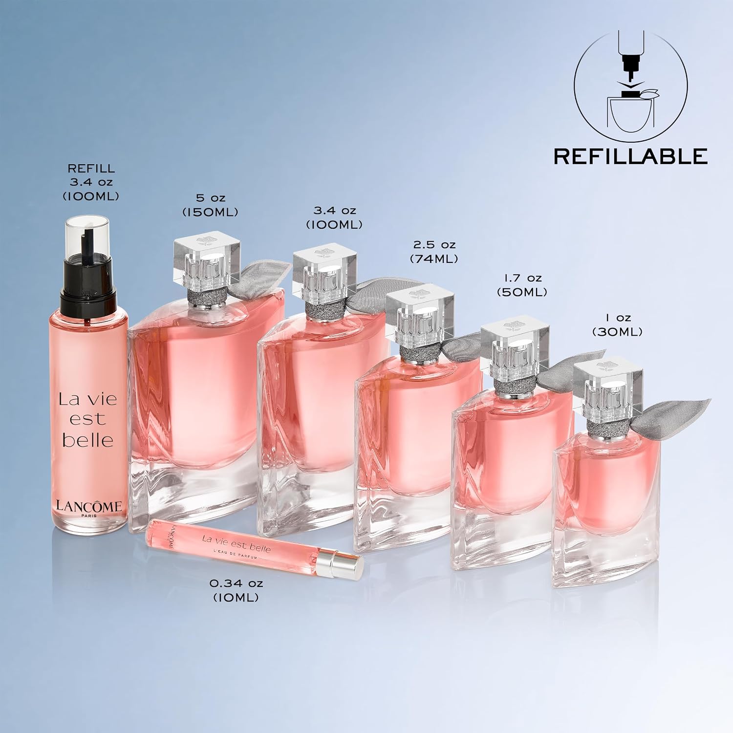 Lancôme La Vie Est Belle Gift Set - Full-Size Refillable La Vie Est Belle Eau De Parfum Spray 1.7 Fl. Oz, Purse Spray 0.34 Fl. Oz, Body Lotion 1.6 Fl. Oz.- Limited Edition Gift Set For Women