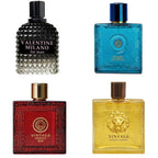 Men'S Cologne Gift Set 4Pcs, Long Lasting Eau De Parfum Collection - Vintage Heroes Energy, Vintage Heroes Red, Verse Adonis & Valentine Milano, 3.4 Fl Oz Each