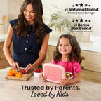 Bentgo Kids Bento-Style 5-Compartment Leak-Proof Lunch Box - Just-Right Portions Ages 3-7, Durable, Drop-Proof, Dishwasher Safe, Pfas & Bpa-Free & Made With Food-Safe Materials (Petal Pink Glitter)