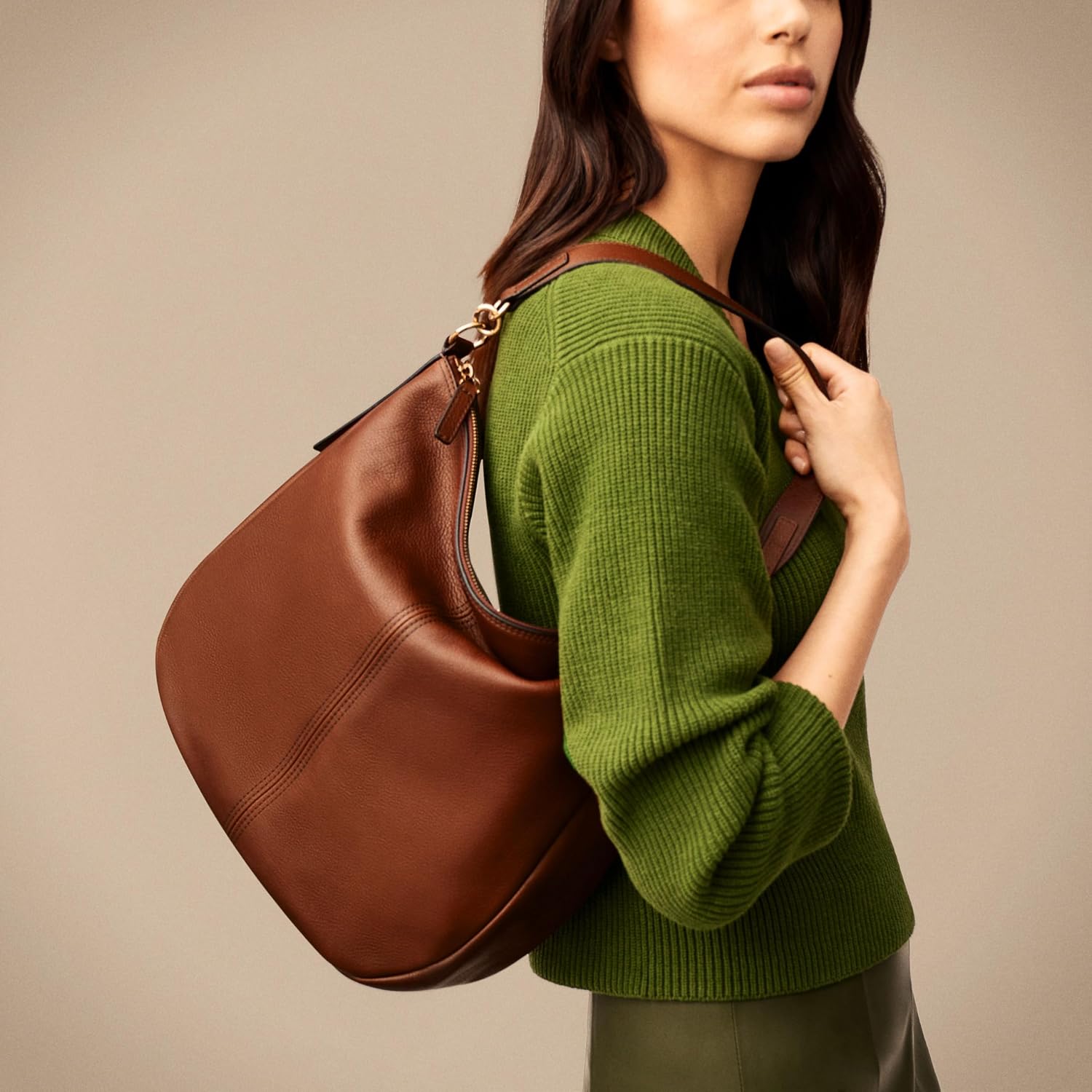 Fossil Women'S Jolie Leather Hobo Purse Handbag For Women