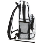 Amazon Basics Transparent Clear School Backpack, Water-Resistant Pvc Plastic, Reinforced Shoulder Straps, 17 X 7 X 13 In