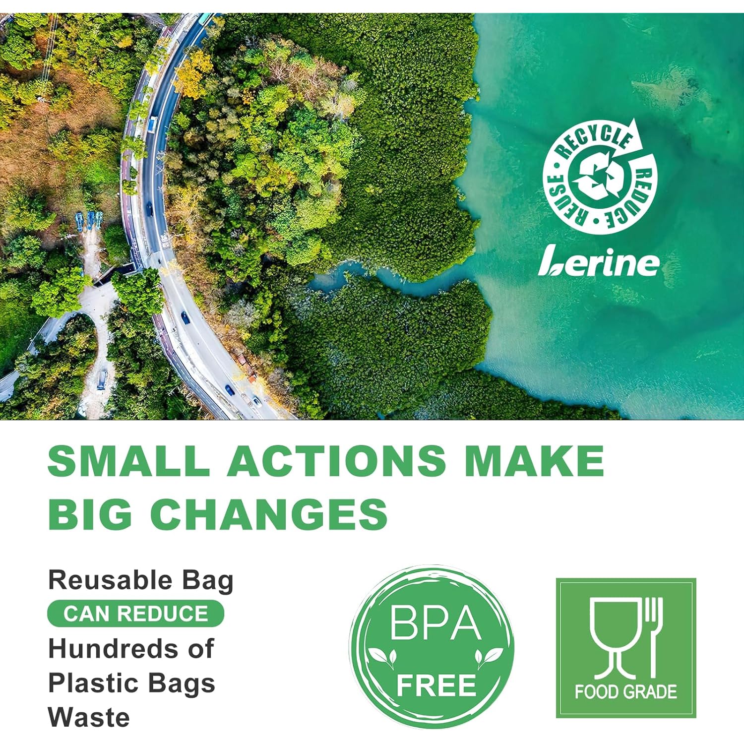 Lerine 10 Pack Dishwasher Safe Reusable Bags, Leakproof Reusable Freezer Bags, BPA Free Food Storage Bags for Marinate Food Travel - 3 Gallon 4 Sandwich 3 Snack