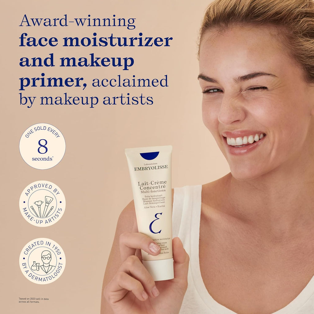 Embryolisse Lait-Crème Concentré Face Moisturizer and Makeup Primer, French Face Cream With Shea Butter & Aloe Vera