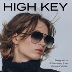 Quay Polarized Unisex Aviator Sunglasses, Uv Protection, Oversized Fashion Accessories For On The Go Lifestyle