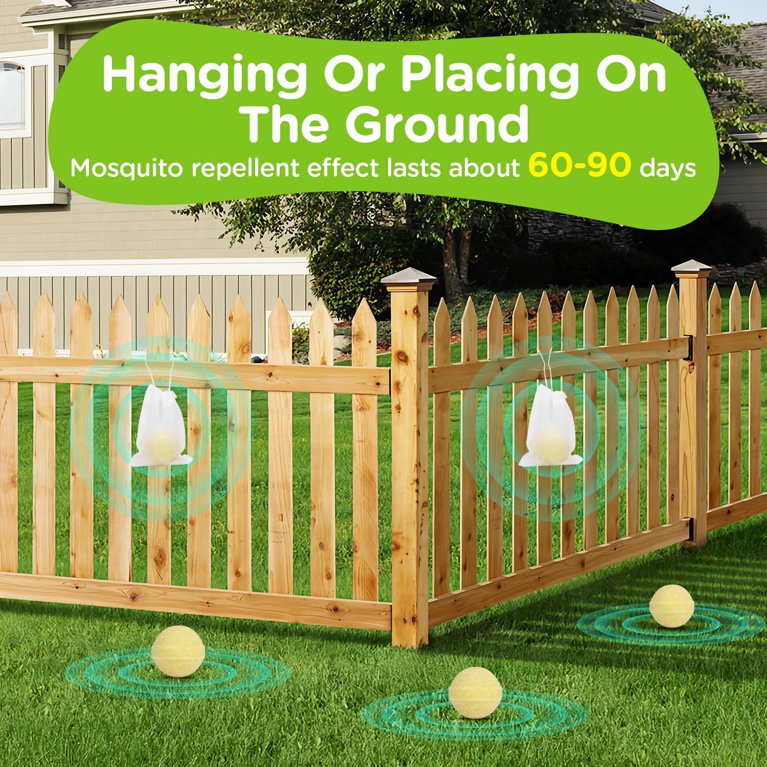 Mosquito Repellent, Mosquito Repellent Outdoor Patio Powerful, Mosquites Deterrent For Yard, Camping,Hiking, Picnicking Child&Pets Friendly