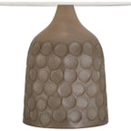 Reagan 20" Small Table Lamps Set Of 2 Bronze Brown Metal Accent Modern | Circles Living Room Bedroom Bedside Nightstand House Office Home Reading Kitchen Entryway White Shade