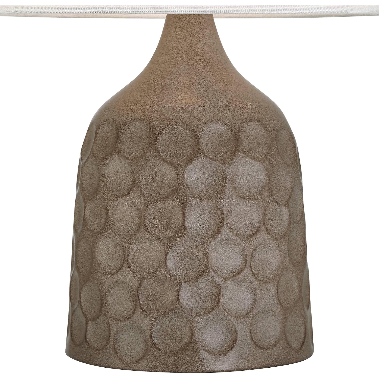 Reagan 20" Small Table Lamps Set Of 2 Bronze Brown Metal Accent Modern | Circles Living Room Bedroom Bedside Nightstand House Office Home Reading Kitchen Entryway White Shade