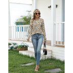 Zeagoo Women's Casual Long Sleeve Shirts Crew Neck Round Hem Loose T-Shirts Tunic Tops with Thumb Holes
