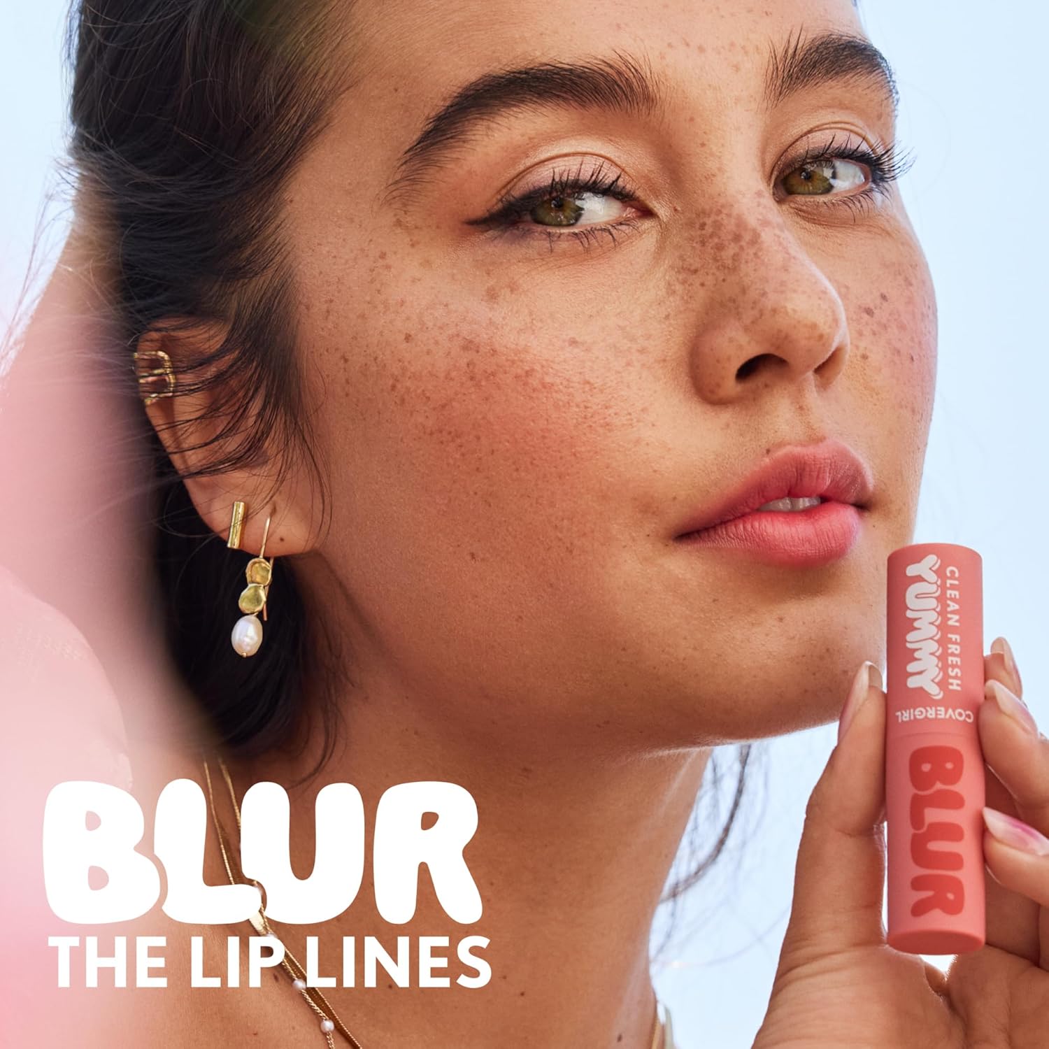 COVERGIRL Clean Fresh Yummy Blur Lipstick, Blurring Effect, Matte Lip Color, Fresh Pear Flavored, Vegan Formula - 140 Into the Blur (Mauvy Pink)