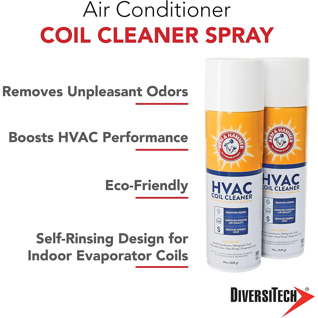 Arm & Hammer Biodegradable Hvac And Air Conditioner Coil Cleaner Foam Aerosol Spray, 19 Fl. Oz, Ahcc-19 By Diversitech
