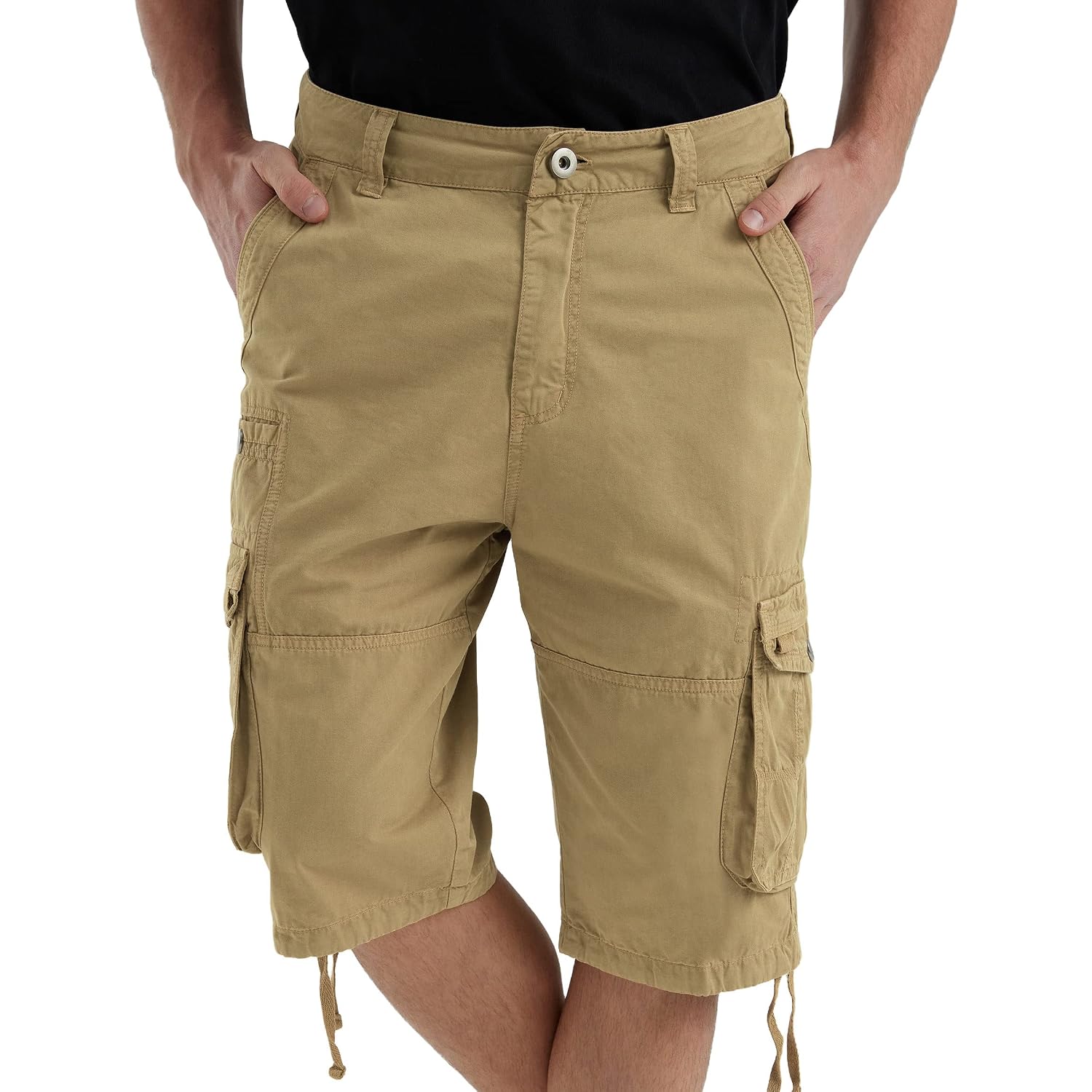Cargo Shorts For Men Multi Pockets Mens Shorts Below Knee Casual Hiking Summer Shorts