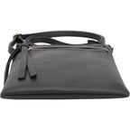 DELUXITY Crossbody Purse Bag Shoulder Bag Multi Pocket Zipper Purse | Black