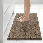 Bathroom Rugs 24X17, Bath Mats For Bathroom Non Slip With Rubber Backing,High Absorbent Microfiber Bath Rugs Quick Drying, Machine Washable, Durable Decor