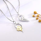 Mother Daughter Necklace Set for 2 Sterling Silver Sun and Moon Matching Pendant Necklace Jewelry Gifts Mother's Day Birthday