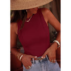 PRETTYGARDEN Sleeveless Tops for Women 2026 Summer Ribbed Tank Top Fitted Shirts Basic Tees Cute Spring Going Out Y2k Clothes