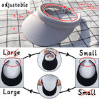 2 Pack Visor Women Men Sun Hat Clip On Visors Adjustable Sport Wide Brim Cap