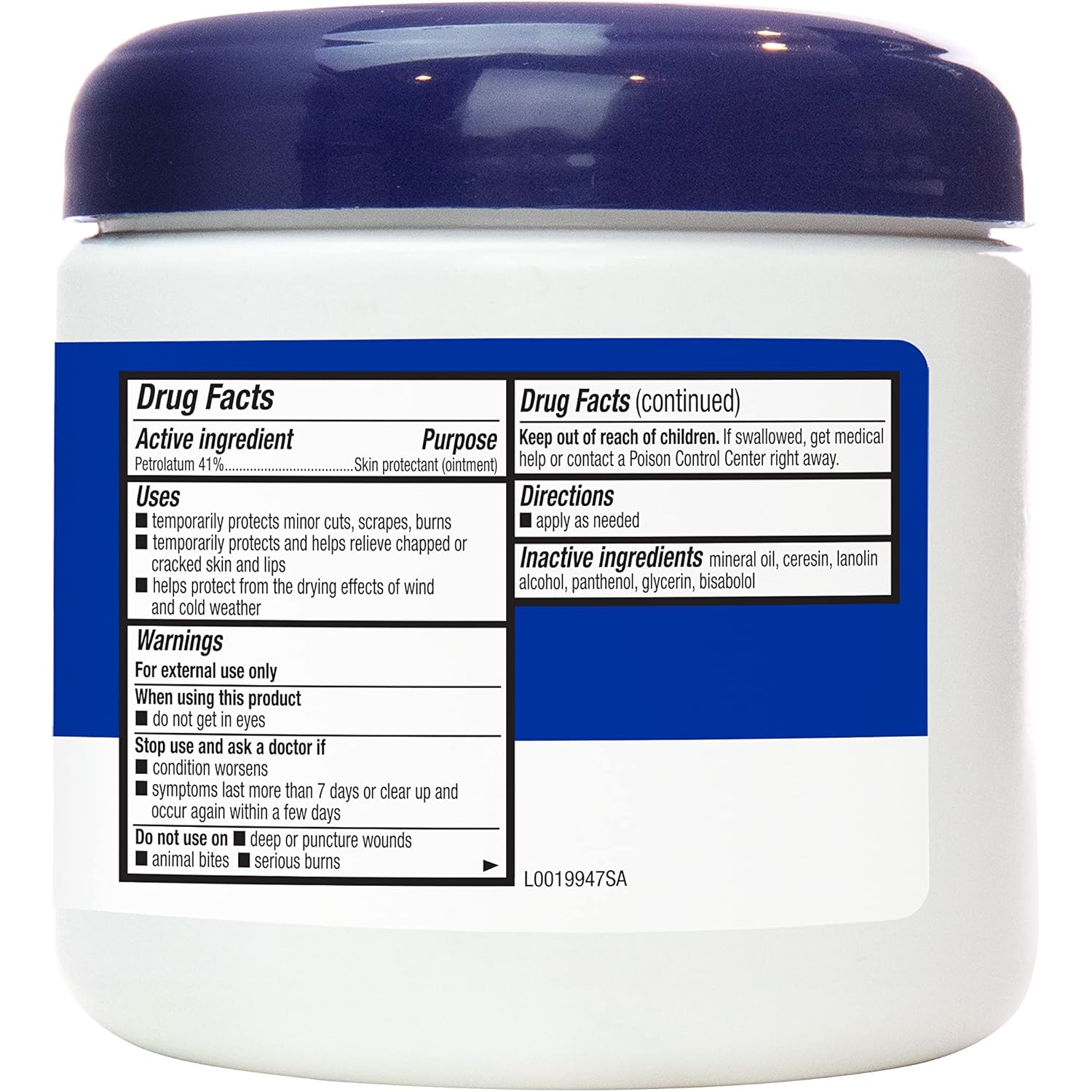Amazon Basics Healing Ointment & Skin Protectant for Dry & Cracked Skin, Chapped Lips, Minor Cuts and Scrapes, Moisturizing Barrier Cream, Fragrance Free, 14 oz, 1-Pack