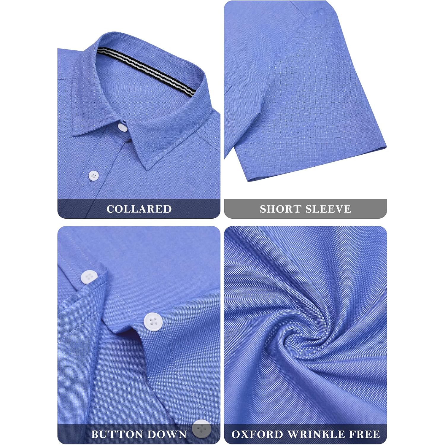 Womens Button Down Shirts Short Sleeve Summer Oxford V Neck Collared Button Up Casual Blouses Tops With Pocket
