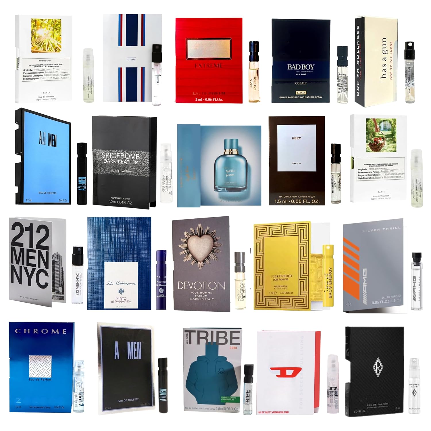 Cologne Samples For Men - 12 Designer Fragrance Brands