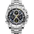 Bulova Men'S Icon High Precision Quartz Chronograph Watch, Curved Mineral Crystal
