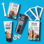 Nad's For Men Body Wax Strips - Wax Hair Removal For Men - At Home Waxing Kit With Waxing Strips + 2 Calming Oil Wipes, 20 Count (Pack of 1)