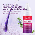 Women's 5% Minoxidil Spray for Hair Growth: 2-Pack RootStim Extra Strength Minoxidil with Rosemary & Biotin for Thinning Hair Regrowth and Fuller Hair - 60ML Each