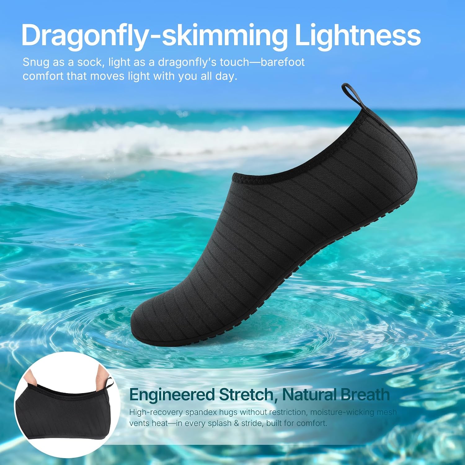 Tanamo Water Shoes For Women Men For Swim Pool Beach Camping Cruise Vacation Quick-Dry Aqua Socks Barefoot Yoga Travel Accessories Must Haves Zapatos De Agua 2026 New