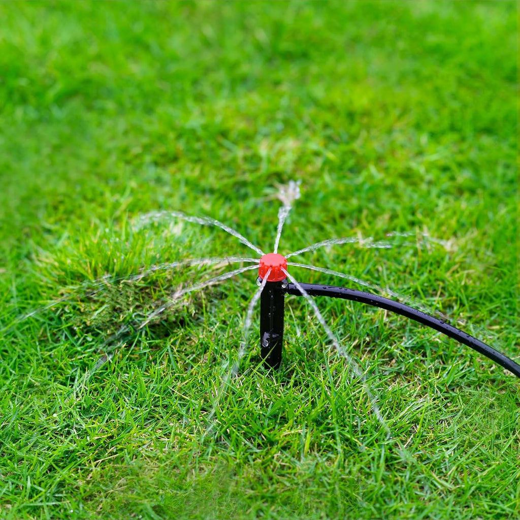 50Pcs Adjustable Drip Irrigation Emitters: Garden Drippers For 1/4" Tubing | 360 Degree Water Flow, 5-Inch Arrow Stake, For Garden/Lawn/Planter Beds, Compatible With 4-7Mm Tubing, Diy Watering System