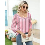 LOMON Womens 3/4 Length Sleeve T Shirts Asymmetrical Neck Tops Business Blouses for Women Fashion 2026