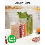 Syntus Vacuum Sealer Bags, 150 Gallon 11" x 16" and Quart 8" x 12" and Pint 6" x 10" Commercial Grade PreCut Bag, BPA Free Food Vac Bags for Storage, Meal Prep or Sous Vide