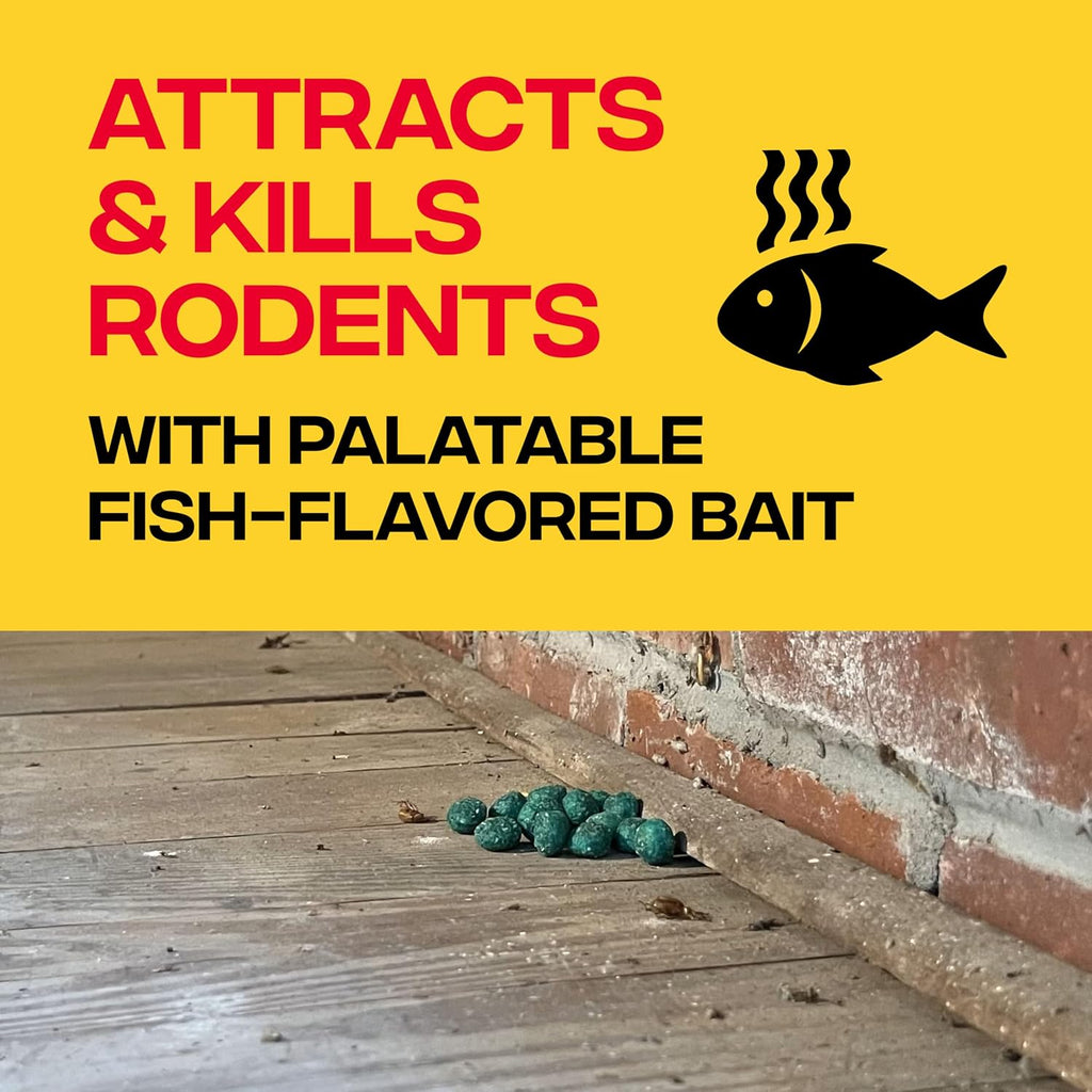 Victor Rodent Killer, 4 Lb Fish-Flavored Bait Balls, Mouse Poisoning Bait | Rat Poison For Indoor & Outdoor Use, Mice Killer, Effective Pest Control For Rats, Mice, Voles, Weather-Resistant Rodent Bait