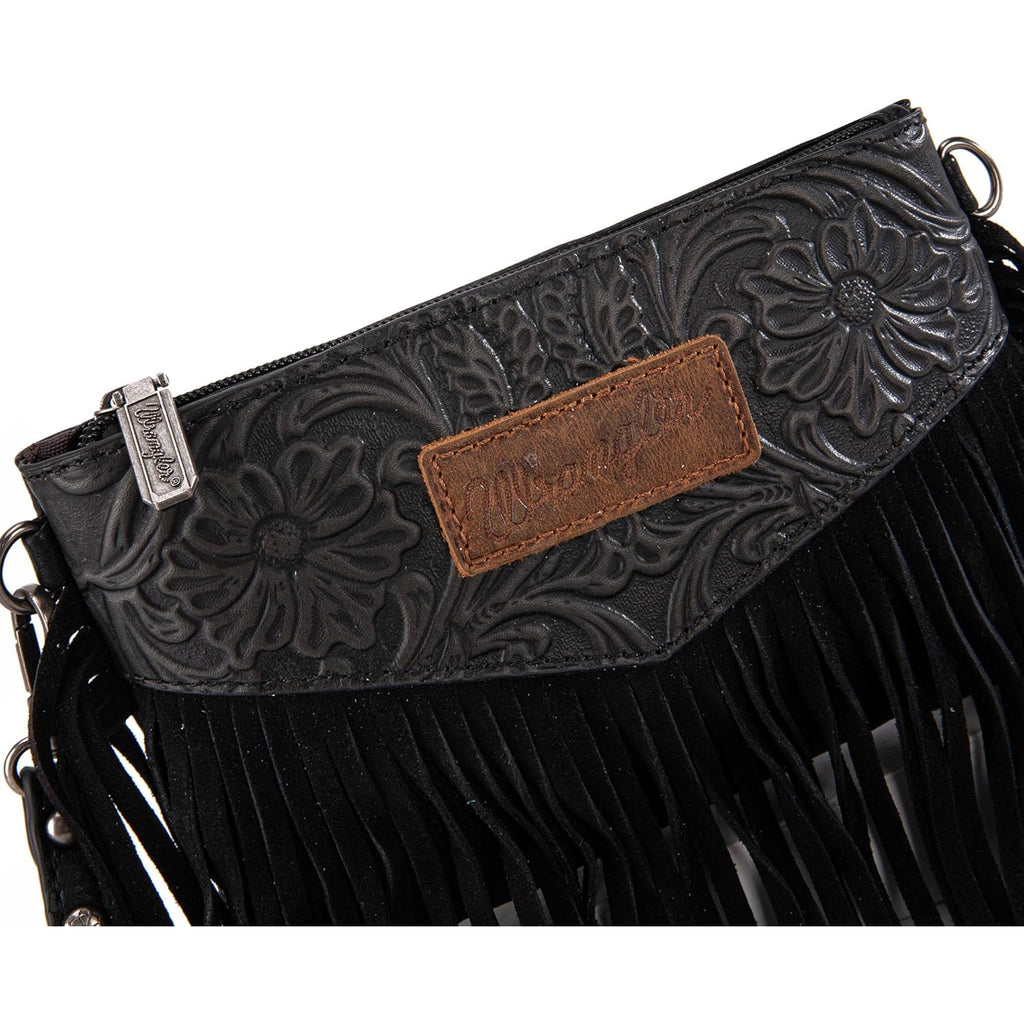 Wrangler Crossbody Small Purse for Women Wristlet Fringe Bag Western Purse