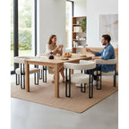 Virrmo Boucle Dining Chair Set Of 4 Corduroy Upholstered Dining Room Chairs Kitchen Chairs With Metal Legs Mid Century Modern Chair For Dining Room, Kitchen (Cream, 4)