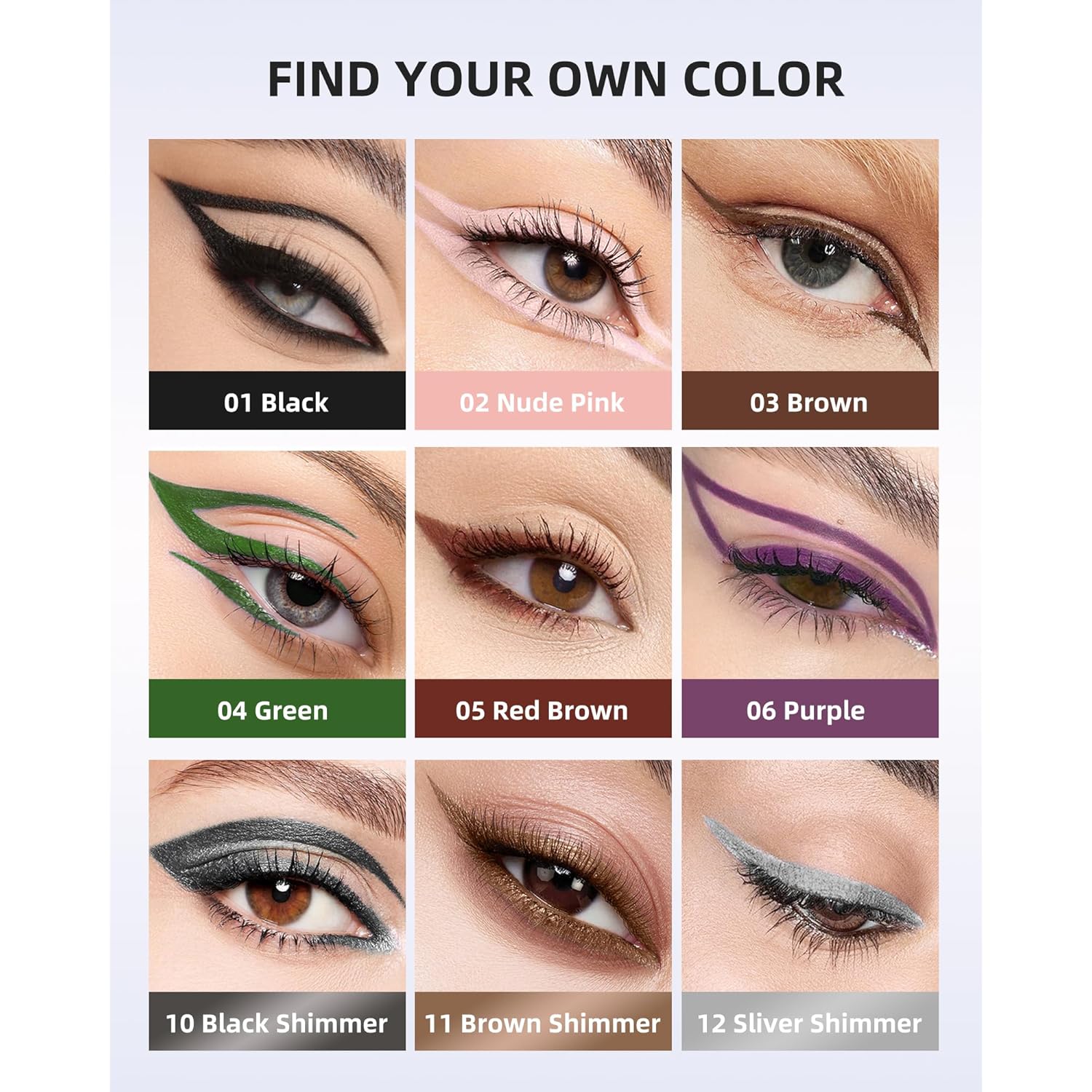 Matte Waterline Gel Eyeliner Pencil, Longwear Deep Black Eyeliner Pencil Waterproof & Smudge Proof Creamy Smooth Eye Liner,Retractable Eye Liner Brightener Pen Crayon Eyes Makeup Gift for Women-01