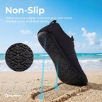 Seekway Water Shoes Quick-Dry Aqua Socks Barefoot Slip-On For Beach Pool Swim River Yoga Lake Surf Women Men Black Sk001