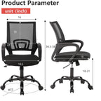 Paylesshere Office Computer Chair Ergonomic Cheap Desk Chair Adjustable Comfortable Mid Back Task Rolling Swivel With Lumbar Support For Home Office (Pack Of 1, Black)