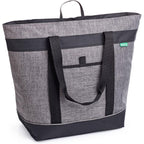 Jumbo Insulated Cooler Bag (Charcoal) With Hd Thermal Insulation - Premium, Collapsible Soft Cooler Makes A Perfect Insulated Grocery Bag, Food Delivery Bag, Travel Bag, Beach Or Picnic Bags