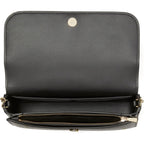 Kate Spade New York Ava Pebbled Leather Flap Chain Wallet, Black