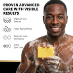 Valitic Brightening Lemon & Turmeric Kojic Acid Soap With Vitamin C, Retinol, Collagen - Original Japanese Complex Infused With Hyaluronic Acid, Vitamin E, Shea Butter - Dark Spot Corrector (2 Pack)