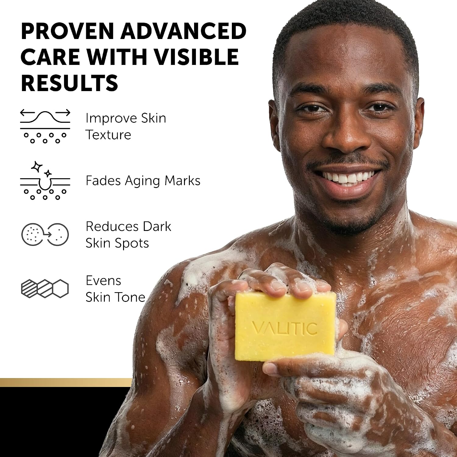 Valitic Brightening Lemon & Turmeric Kojic Acid Soap With Vitamin C, Retinol, Collagen - Original Japanese Complex Infused With Hyaluronic Acid, Vitamin E, Shea Butter - Dark Spot Corrector (2 Pack)